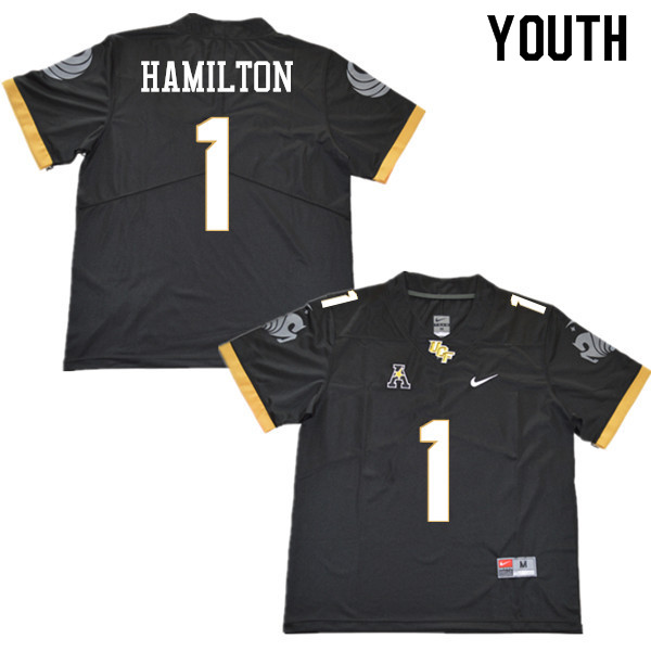 Youth #1 Jawon Hamilton UCF Knights College Football Jerseys Sale-Black - Click Image to Close